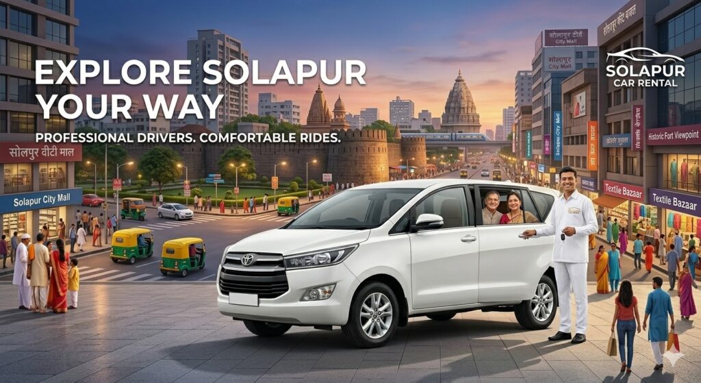 Car rental service in Solapur city.